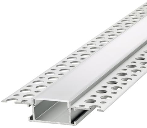 Integral ILPFR165 Plaster-in Profile for LED Tape, 28.5mm x 14mm 2m, Frosted Diffuser