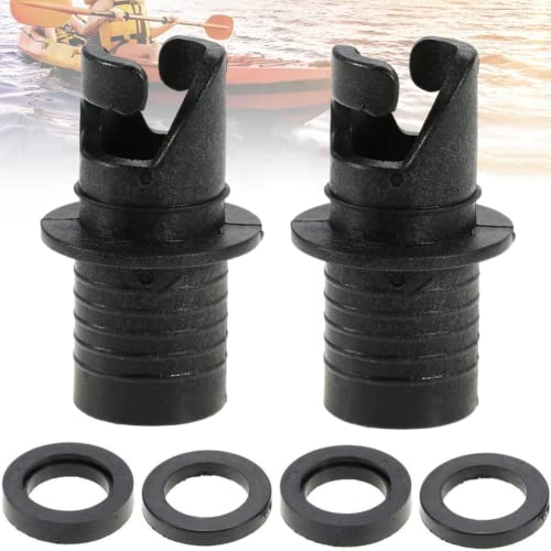 QINBINENG 2 Stück Luftventil-Adapter, auslaufsicher, Kajak-Luftventil-Anschluss, Boot, Fußpumpe, Schlauchadapter, Anschluss, aufblasbares Kajak, Schlauchboot-Adapter