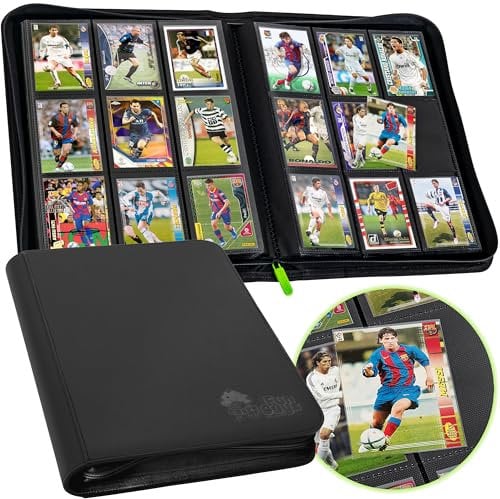 FunGuys Trading Card Binder, 9 Pocket, 504 Side Loading Sports Card Binder, Card Collection for Yugioh Card, MTG, TCG Book Holder