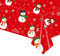 POPOYU Weihnachtstischdecke,Rot Einweg Tischdecke Weihnachten,Groß Rechteckige Weihnachtsmann Schneemann Weihnachten Tischhussen Esstischdecke für Weihnachts Party Tischdecke Tischtuch(137x274cm)