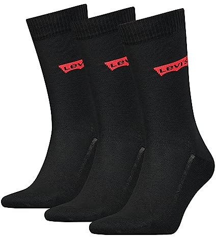 Levi's Classic Chaussettes, Durable Noir, 43/46 (Lot de 3) Mixte