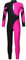 iEFiEL Mädchen Langarm Turnanzug Zweifarbig Ganzkörperanzug Sportlich Body Kinder Glitzer Gymnastikanzug Tanzkostüm Tanzanzug Wb Dunkel Rosa 122-128