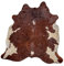 -LUXOR- Living Rinderfell Teppich Fell - Naturgetreuer Tierteppich - ca. 130 x 190 cm, Braun, Gemustert