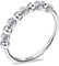 Spinner Bead Ringe Anxiety Ring 925 Sterling Silber Fidget Ring mit gefrosteten Perlen Angstringe für Angst Zappeln Stapelring für Angst Stressband Ring Angstringe (60(19.0))