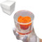 Premium-rose.com Box Tondo con Rosa Rossa stabilizzata Profumata, Box Trasparente da 9cm con Rosa Arancione Vera Eterna con Base Effetto Acqua, Dura più di 5 Anni | Fatto in Italia (Arancione 1046)