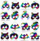 36 Stück Halloween-Kratzmasken für Kinder und Erwachsene, Halloween Kratzbilder für Kinder,Basteln für Kinder,Halloween-Partyspiele, Magisches Kratzpapier, Zubehör für Fledermäuse, Hexen, Kürbisse.