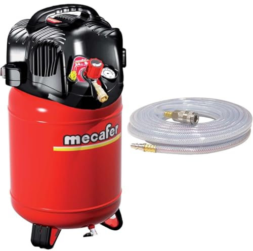 Compresseur 24l 1,5hp Twenty & FERM Plastique,Polychlorure De Vinyle Tuyau à air 10m - avec connexion rapide - pour compresseur