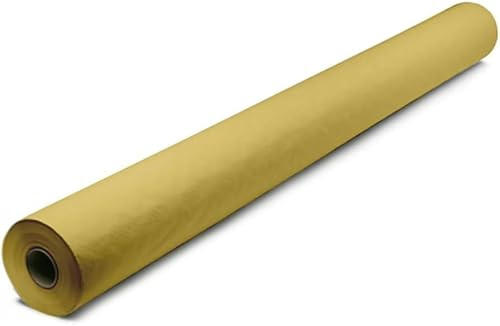 Tezraftaar® Paper Banquet Roll 25m x 1.14m Gold Disposable Banqueting Roll Table Cover Clothes for Christmas Catering Supply Wedding Birthday