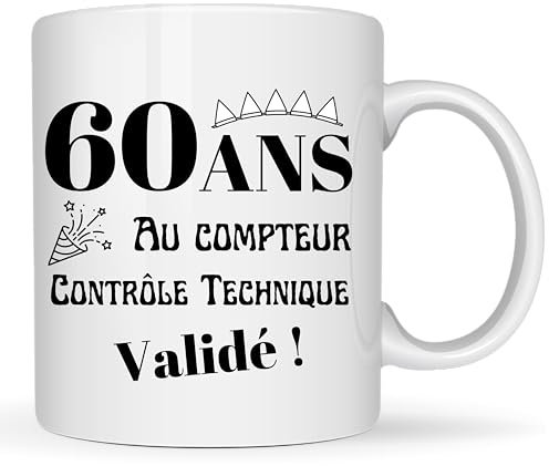 60 ans au compteur - cadeau anniversaire homme - 60ème anniversaire - cadeau papa - cadeau grand-papa - mug personnalisé - tasse personnalisée - mug anniversaire
