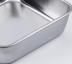 LEXININ 5 Pack 6 Inch Stainless Steel Square Cake Tin, 15cm Small Square Cake Pans for Baking, Roasting