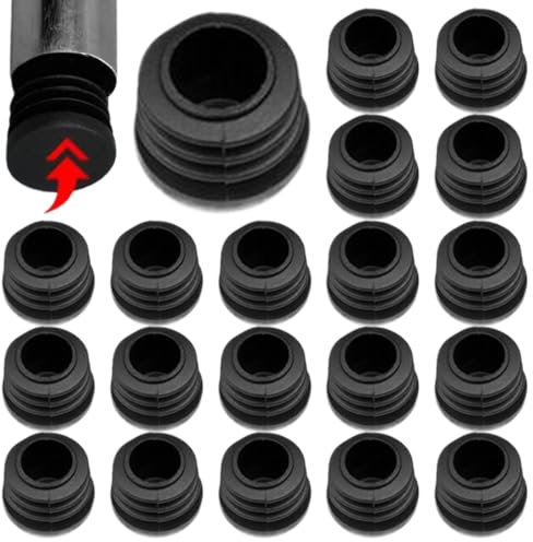 OQKAHIV Embouts de protection pour meubles et tubes, lot de 20 - pour tube rond et carré en métal - Pieds de chaise, canapés, tables et étagères - Faciles à installer et à enlever - Matériau durable