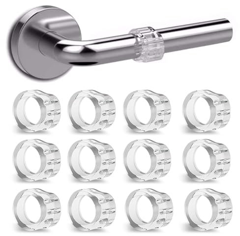 12 Pezzi Fermaporte per Maniglie in PVC, Fermaporta per Porta Trasparente Silicone Paracolpi Porta Fermaporta Maniglia Gommini Paracolpi in Morbido Silicone Protezione Antiurto per Porte Interne
