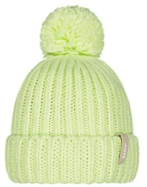Barts Damen Strickmütze Joansy gefütterte Wintermütze mit Bommel 3406 Limoncello 17