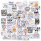 46 Stücke Lehrer Text Graffiti Aufkleber, kleine Größe Scrapbook Aufkleber, zurück zur Schule Dekoration Aufkleber Set für Reisekoffer, Laptop,Kalender,Scrapbook,Koffer,Notizbücher,Journal