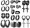 Lucktao 11 Paar Ohrringe Herren,Edelstahl Hypoallergen Ohrringe Ohrstecker,Kreuz Baumelnde Ohrringe,Piercing Knorpel Ohrringe Schwarz,Punk Ohrringe,Tragus piercing,Mehrere Ohrlöcher Ohrstecker Set