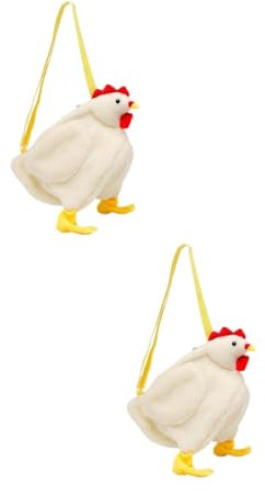 SOIMISS 2stücke Cartoon Huhn Schultertasche Kuschelige Crossbody Tasche Für Damen Aus Hochwertigem Plüsch Für Freizeit Schule Und Shopping Vielseitig Und Modisch