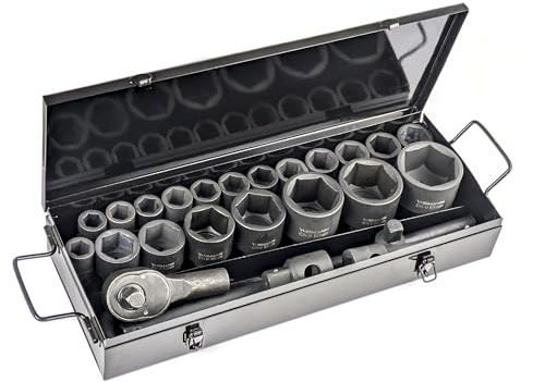 WIDMANN 26pc Socket Set with Ratchet Set 3/4 & 1 Dr 21-65mm