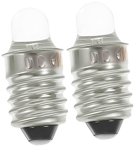 Yardenfun 2pcs Led Flashlight Bulbs Replacement Base Miniature Led Torch Small Light Bulb for Flashlight