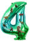 Dino Geburtstag Deko,Dino Luftballon 4 Jahre,32 Zoll Dino Folienballon,Geburtstag Deko 4 Jahre Junge,Dino Zahlen Helium Ballon für Babyparty Dinosaurier Party Dekoration