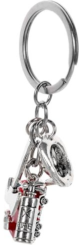 Veemoon Équipement De Sécurité Pour Pompiers Porte-clés Pompier Femme Porte-clés En Vrac Chaîne De Portefeuille Pour Hommes Porte-clés Pour Portefeuille Porte-clés Femmes Casque Alliage