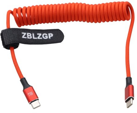 ZBLZGP 60W USB C to USB C Charger Cable, 4K Video Transfer, for Panasonic S5 II, Blackmagic PCC 6K, ZV-E1, LG Monitor