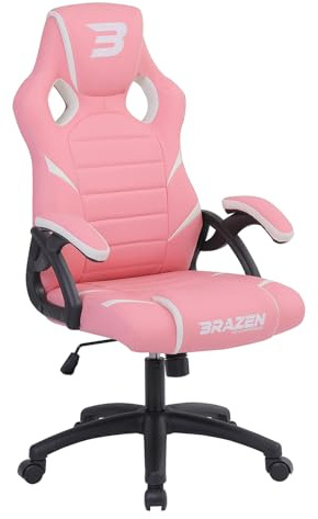 BraZen Puma PC Gaming Chair for Adults Ergonomic Office Computer Chair Pink | BraZen Puma PC Video Gaming Chair for Adults Ergonomic Office Computer Chairs Gaming for Adults Video Games Seat Office