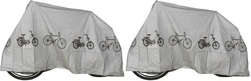 FISCHER 86402 Fahrradgarage Universal Fahrrad-Garage, (B) 2.000 x (H) 1.100 mm, grau, 200 x 110 cm (Packung mit 2)