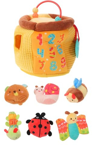 OFFSCH 1 Set Sensory : Pretend Play Honey Pot Prop - Montessori Stuffed Farm Animals Set – Sensory For Baby Shower And Nursery Decor