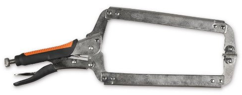 Hobart 770562 Long Locking C-Clamp Pliers with Rubber Grip