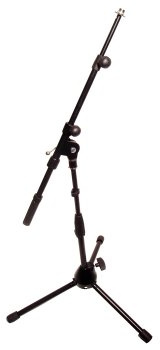 deetech MIC-4 kurz - Mikrofonstativ mit Galgen für Instrumente, z.B. Bassdrums