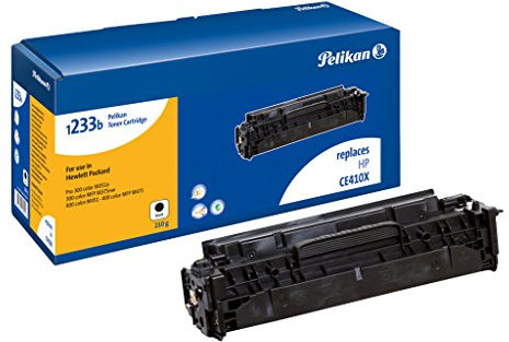 Pelikan Toner ersetzt HP CE410X (passend für Drucker HP Laserjet Pro 300 Color M351 / MFP M375, Pro 400 Color M451 - HC)
