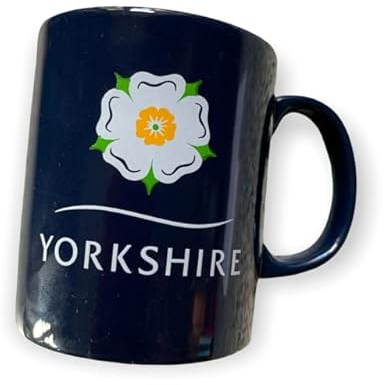 White Rose Yorkshire Blue Earthenware Mug