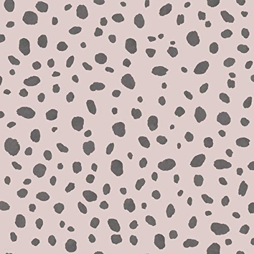 Holden Decor 12941 Dalmation Pink Papier peint Rose/noir
