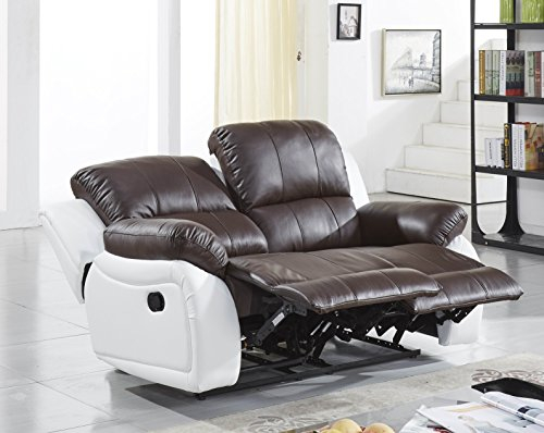 Mapo Möbel Voll-Leder Fernsehsofa Relaxsofa 2-Sitzer 5129-2-377-W