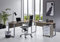 BMG Möbel Office Edition Tabor Schreibtisch Winkelschreibtisch mit abschließbarem Rollcontainer in Eiche Sonoma/Weiß 205 * 177 cm Arbeitsfläche