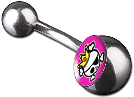 viva-adorno 1 Stück Bauchnabel Piercing Banane 316L Chirurgenstahl 20 Verschiedene Motive Picture Logo Z380