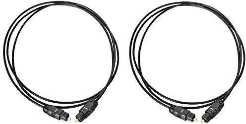 TOSlink Optisches Audiokabel 5 m für PS4 Xbox PC Smart TV Decoder Sky Soundbar DVD Blu-ray Verstärker Dolby Digital (2 Stück)