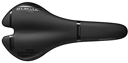 Selle San Marco ASPIDE Dynamic - Sella Bicicletta da Strada, Bici da Corsa, Telaio in Manganese e Scocca con Fibre di Carbonio - Taglia S1, Nero