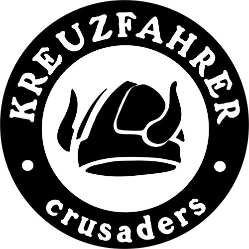 Wandtattoo: Kreuzfahrer – Crusaders – Wikinger – Helm – Küste – Meer //Farb- und Größenwahl (Hellbraun - 450 mm x 450 mm)