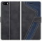 MOBESV Hülle für iPhone SE/iPhone 5S / iPhone 5 Handyhülle, Lederhülle mit Kartenfach, Klapphülle mit Ständer, Flip Case Handytasche Schutzhülle, Modisch Schwarz(Nicht kompatibel mit iPhone SE 2020)
