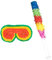 Boland 30903 - Pinata Set, Augenbinde und Schläger, Länge Schlagstock 43 cm, Kindergeburtstag, Geburtstagsspiel, Überraschung, Pinata Zubehör