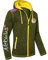 Nebulus Herren Fleecejacke NORSKA, warme Fleece Jacke, mit langem Full-Zip Reißverschluss, Gap-grün Mel - L