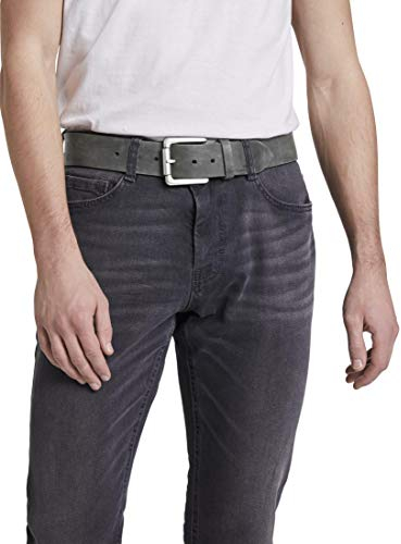 TOM TAILOR Herren Gürtel & Riemen robuster Ledergürtel black,85,B791,2999