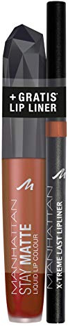 Manhattan Stay Matte Liquid Lip Colour Farbe 500 + X-Treme Last Lipliner Farbe 44N, 6 g
