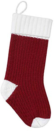 Hinleise Weihnachtsstrumpf Stricksockensack Deluxe Geschenktasche für Weihnachten hängende Ornamente Dekoration (50 cm)