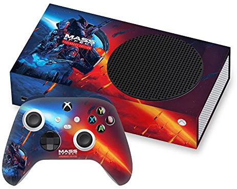 Head Case Designs Offizielle Zugelassen EA Bioware Mass Effect Schlüsselkunst Legendäre Grafiken Vinyl Haut Gaming Aufkleber Abziehbild kompatibel mit Xbox Series S Console and Controller Bundle
