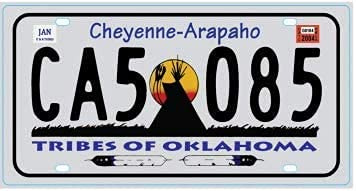 USA AUTO KENNZEICHEN - Metall Replik: OKLAHOMA CHEYENNE ARAPAHO (N43)
