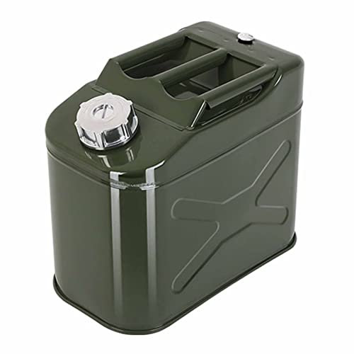 Vuulian Green Jerry Lata 5 litros: Metal de 20 litros para Gasolina y contenedor de Combustible líquido de Aceite Diesel - con sput Flexi Verter