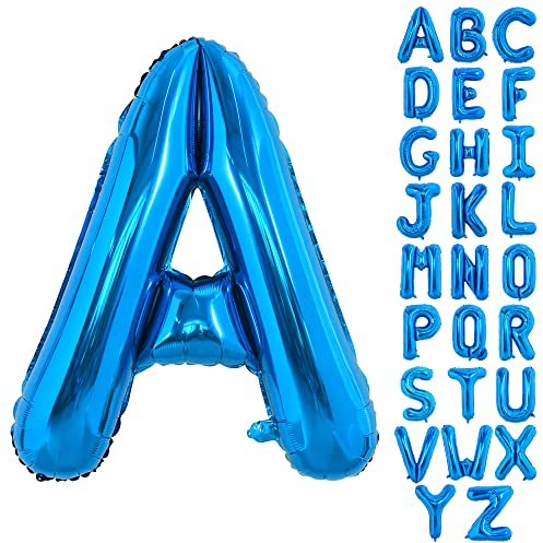 TONIFUL 40 Zoll großer Blau Buchstabe A Ballon, riesiger Buchstabenballon, großer Folienballon für Geburtstagsfeier, Jubiläumsdekoration