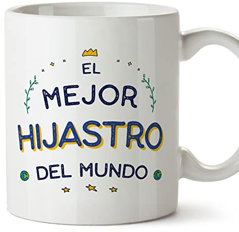 MUGFFINS Tazas para stepson - En Español - El Mejor del Mundo - 11 oz / 330 ml - Regalo original y divertido